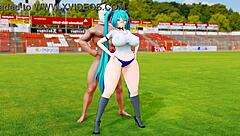 Haku and Miku’s acrobatic porn video with unknown girl Jyb