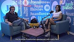 Oiled Latina Kataleya Ross Rides Vibrator Machine to Climax on Podcast