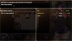 Karryn's prison gameplay in Prisoner Mode