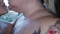 Bold beauties get dirty in interracial group bang