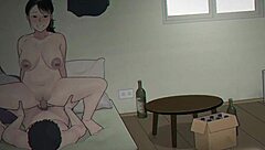 좀비 게임 헨타이에서 야생 애니메이션 액션 불꽃