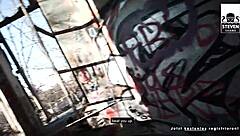 Megan Venturi's pussy wrecked and glazed in public outdoor blowjob