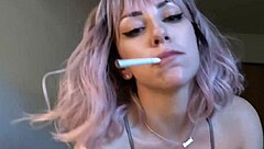 Beautiful big-nippled Virginia Slims stepmom gets it hard in bed