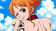 Nami from One Piece gives French jerk off instructions in French