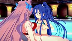 tsubasa and maria in intense futanari sex scene!