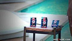 Wet screaming orgasm by the pool!