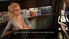 long legs wrap old dude's crotch in anime cosplay