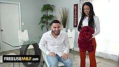 Stepmom and stepdaughter ignore annoying stud for hardcore fun