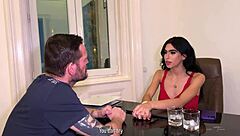 Beautiful boss seduces her employee and gives her a good job