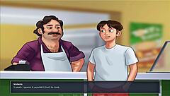 overwhelmed by the big tits in summer time saga unc part 7