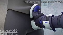 Silver Wolf Caught Masturbating, Gives Footjob and Blowjob?