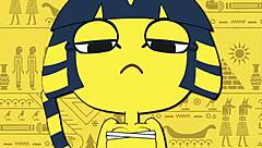 original ankha animation in wild cartoon style