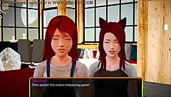 Beautiful MILF and big tits in Ecchi game walkthrough