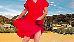 sissy crossdresser in sexy dress with big ass