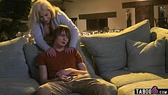 Taboo6 stepmom Spencer Scott seduces stepson with raw milf desire. Big cock action unfolds!