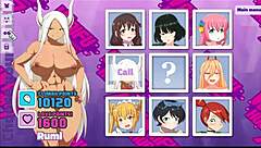 Huge tits and massive cumshot in MHA parody game