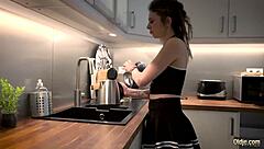 Grandfather fucks young 18+ pussy hard, cums in mouth