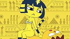 Cartoon porn with Ankha the Egyptian goddess of prostitution