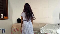 My Neighbor's Husband Gets Fucked Without Condom in POV Doggystyle While She Remains Unaware.