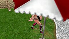 3D animated lesbian sex in lifting position