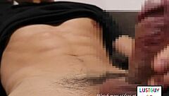 Muscular bodybuilder gives a private workout and satisfies his hunger in more ways than one