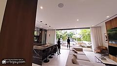 Fucking on friend's bed with spanking