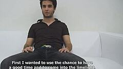 Young and straight Peter from Czech Republic tries out gay sex