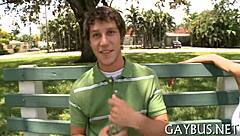 Hot homo studs tease before having sex