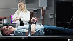Blonde doctor gets used and begs for cock