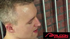 yo, these hot jocks are banging hard in prison!