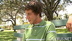 Hot homo studs tease before having sex