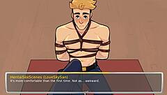 3D animated Hentai featuring rope and foot play action
