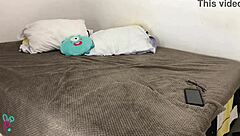 Latino with huge cock masturbates while watching gay porn!