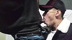 Gayinterracial couple’s outdoor sex adventure in a public dressing room