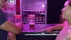 at party, super horny, this guy bangs me in men's bathroom... almost caught!  