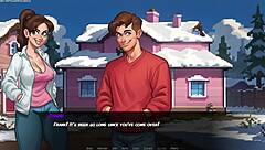 3D animated game of wife cheating with neighbor's big cock