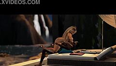 Ali Lancrae And Damien Godard In Hentai Action