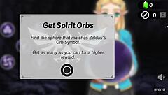 Zelda in hot anime porn game with spirit orbs and anal sex
