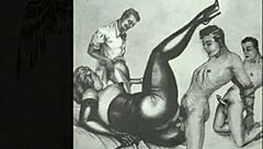 Vintage erotic drawings collection