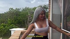 My stepmother with an amazing set of large firm breasts gives me a sensual massage with oil and then we have sex