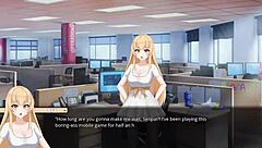 Aya Bent Over for Doggystyle Blowjob with Big Cock in Anime Cartoon