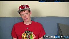 Straight twink tugs his monster cock in pov