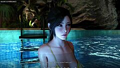 Horny stepsis teases with huge cock suck in 3d game.