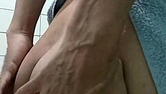 After shower, my partner claims my ass for enjoyment