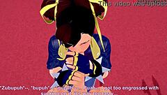 Chun-li gets a free blowjob and hardcore sex