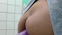 After shower, my partner claims my ass for enjoyment