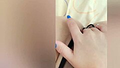 i brought my pussy to orgasm after college with fingering my shaved tight pussy