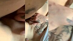 White beauty moans in pleasure with BLM-themed domination