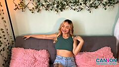 hot latina Isabella Rosse with bubble booty gets interviewed