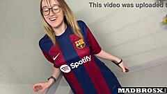 Barcelona fan gets fucked by PSG fans in stadium corridors?